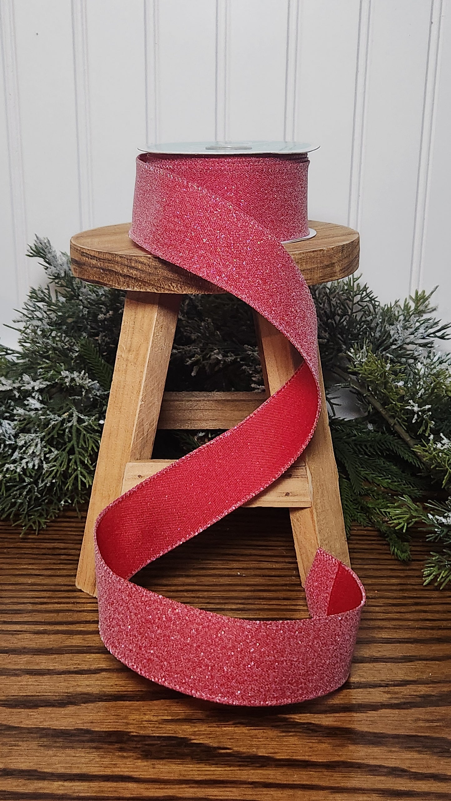 1.5" X 10 YD Crystal Shine Ribbon: Red