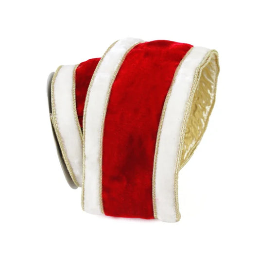 4" X 5 YD SANTA RIBBON-Farrisilk