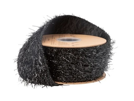 2 1/2" X 10 YD Wired Ribbon | Black Sparkle Fur