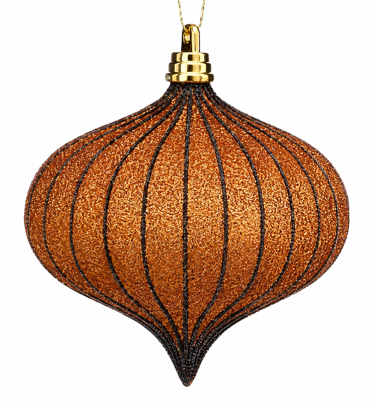 4" 100MM VP GLITTER ONION ORNAMENT